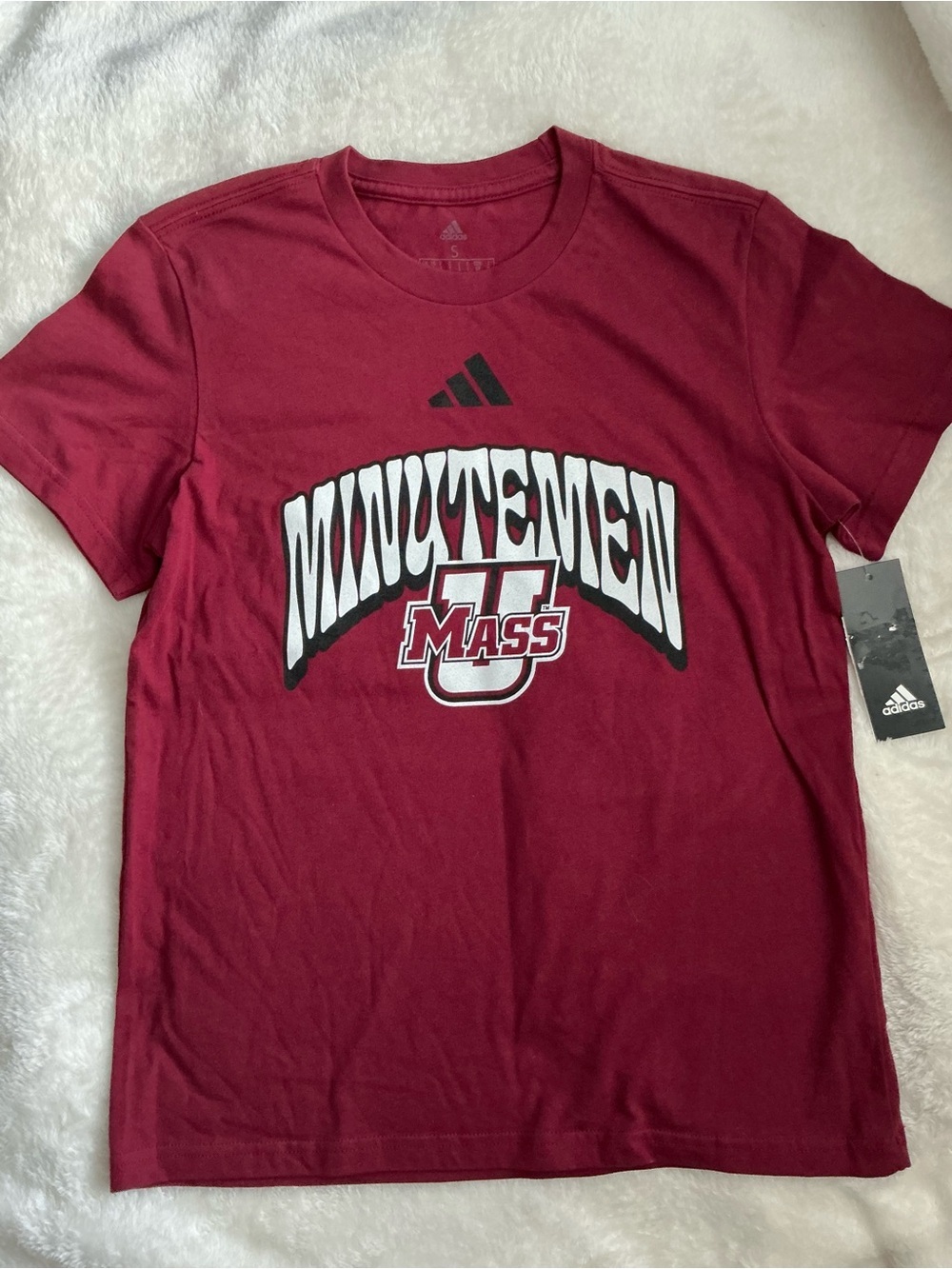 adidas Maroon UMass Minutemen Graphic Short Sleeve Tee